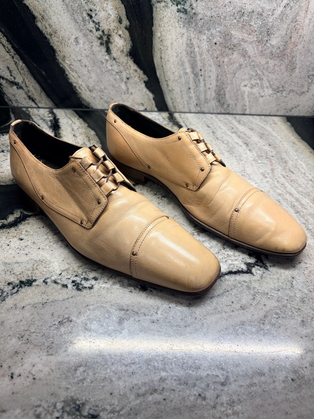 a.testoni Bologna Leather Dress Shoes Men’s 6.5 UK / 7.5 US Made Italy
